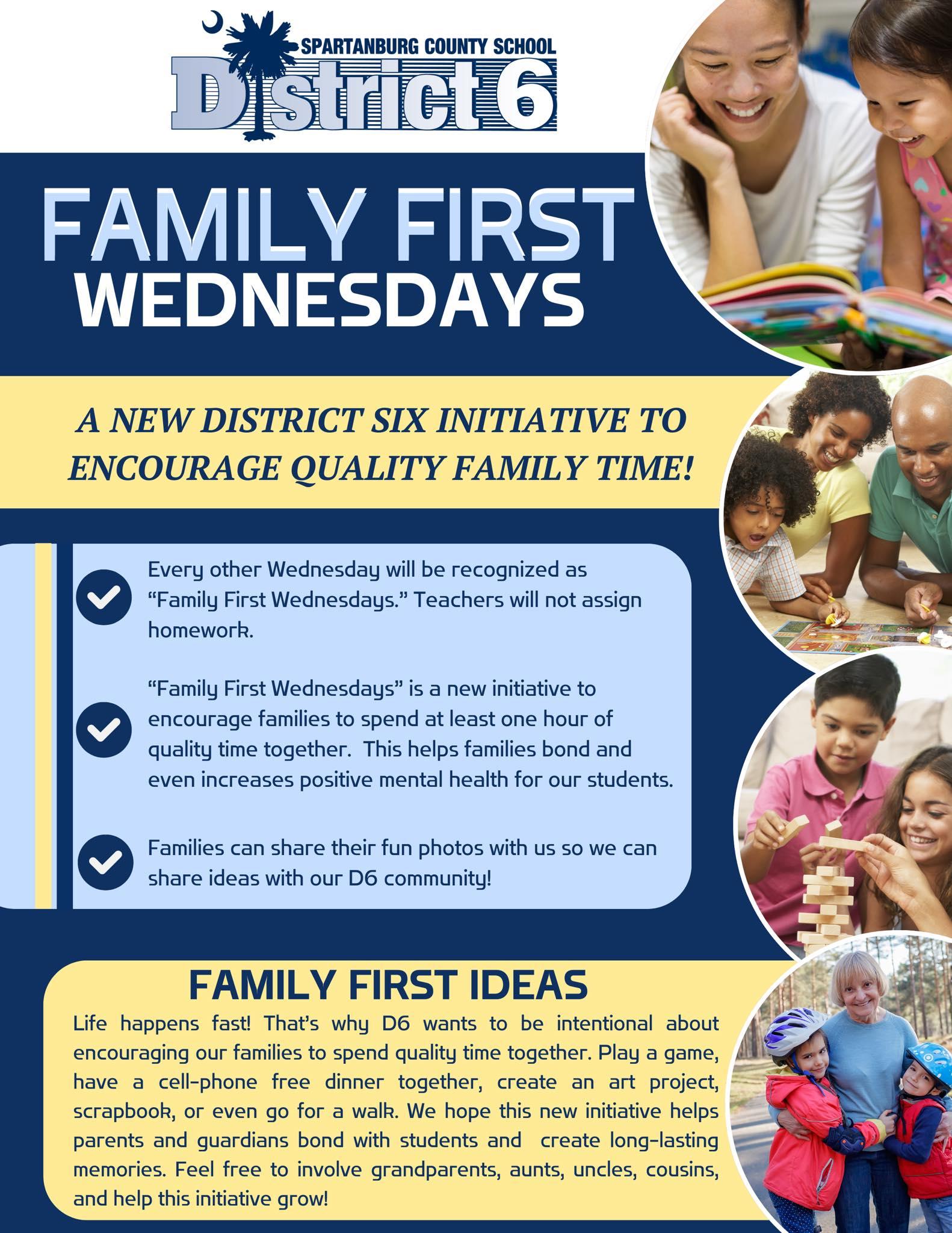Family First Wednesdays Flyer